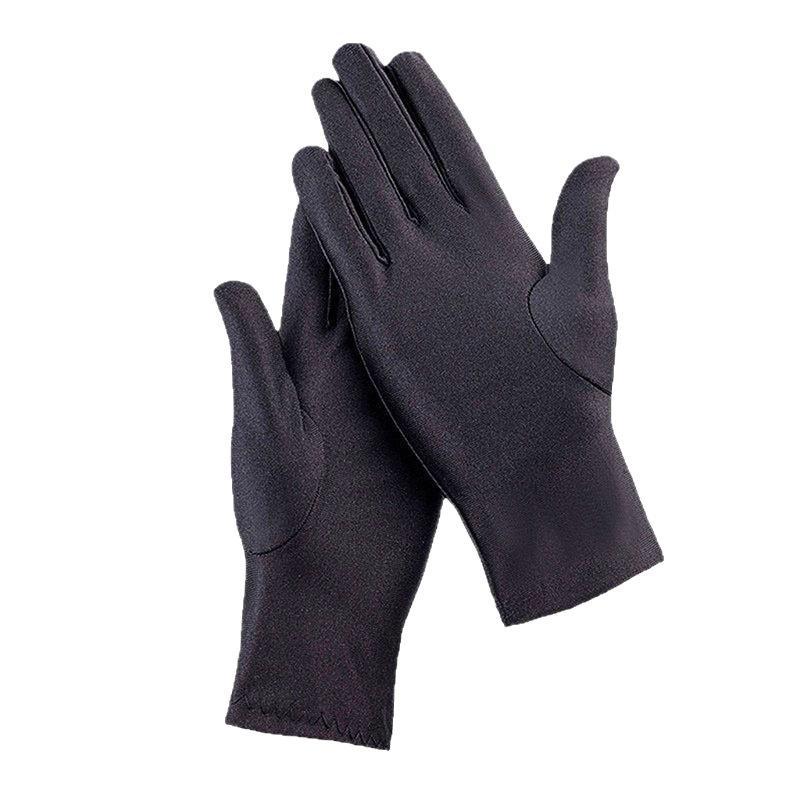 Thin Solid Color Short Gloves High Elastic Spandex Fashion Formal Etiquette for Banquet Prom Stage Performance