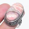 Natural Rhodochrosite Gemstone 925 Sterling Silver Jewelry Ring Size 9.5 t5Y71