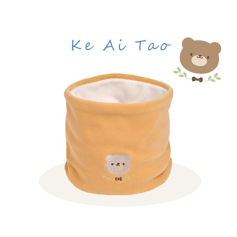 Children's Autumn/Winter Velvet Neck Warmer - Thickened, Windproof Scarf Pullover