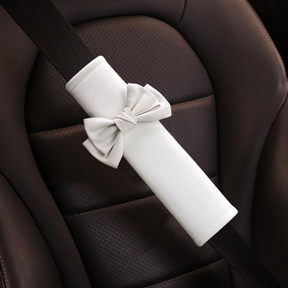 1pc Bow Tie Shoulder Pad Car Seat Belt Small Interior Decoration Protection Cartoon Creative Insurance Cover Car Accessories