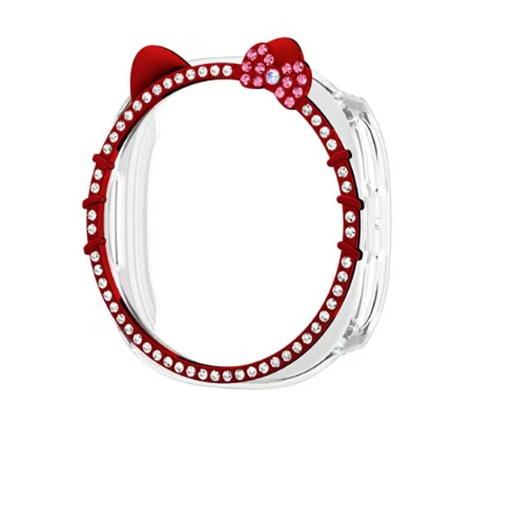 PC Case for Samsung Galaxy Watch 8 40mm 44mm Cute KITTY CAT Diamond Protector Watches Accessories Woman Galaxy Watch8 Cover