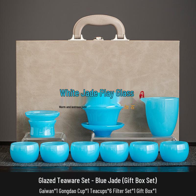 Chaxun Ice Jade Glazed Ceramic Tea Set
