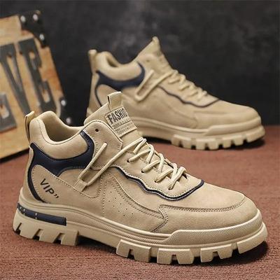 Men Casual Sneakers Fashion High Quality Men Ankle Boots Platform High-top Sports Shoes Comfortable Non-slip Men Boots Big Size