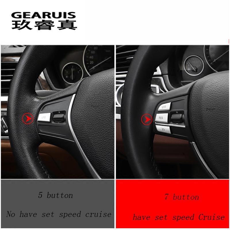 Car Styling Steering Wheel Button Cover Trim  Sticker For BMW 1/2/3/4/5/7 Series X1 X3 X5 F10 F20 F30 F34 F25 E70