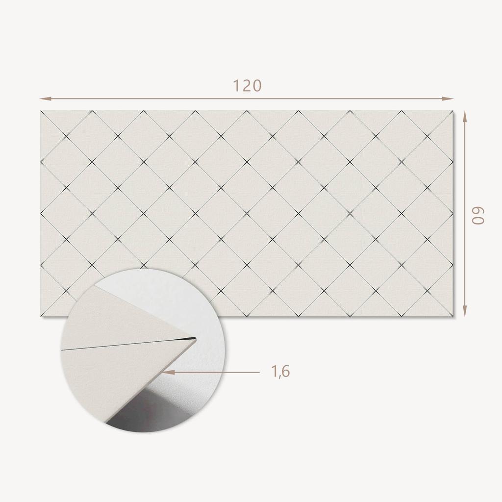 Self-Adhesive Vinyl Panel With Print 120x60 Cm Geometric Rhombus Pattern