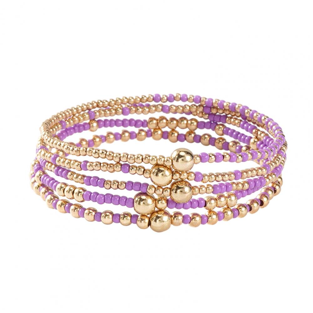 Layered Wrist Accessories Stackable Beaded Bracelets 1pcs Beaded Bracelet Stack for Women Teenage Girls Tiny Elastic Stretch