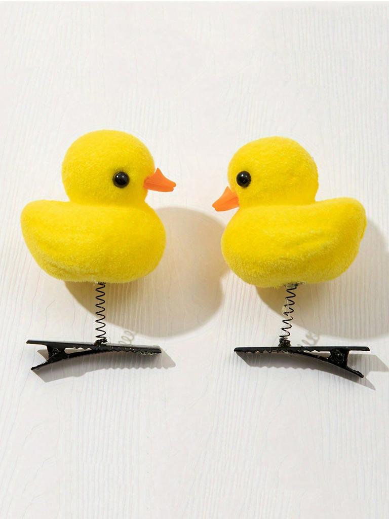 1 szt. Modne spinki do włosów w kształcie żółtej kaczuszki dla kobiet dziewcząt na imprezę akcesoria do włosów