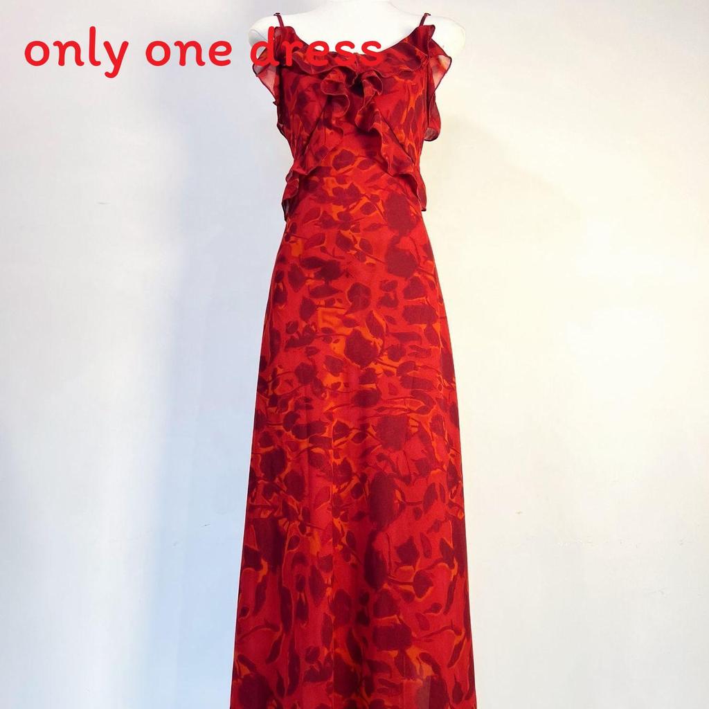 Vintage Floral Print Sleeveless Maxi Dress With Knit Fabric For Summer Vacation