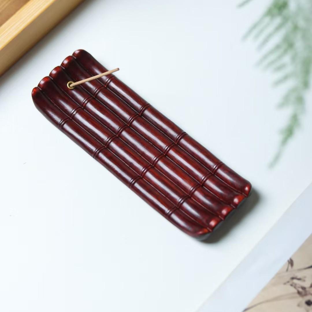 Sandalwood Ming & Qing Antique-Style Carved Incense Box and Burner, Solid Wood Zen Tea Ceremony Holder No Size