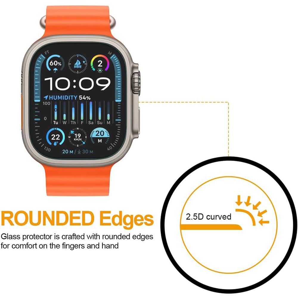 3 ST Härdat Glas Skärmskydd för Apple Watch Ultra 3 2 1 Ultra3 Ultra2 2025 49MM 49 MM Skyddsfilm Skydd Skärmskydd Tillbehör