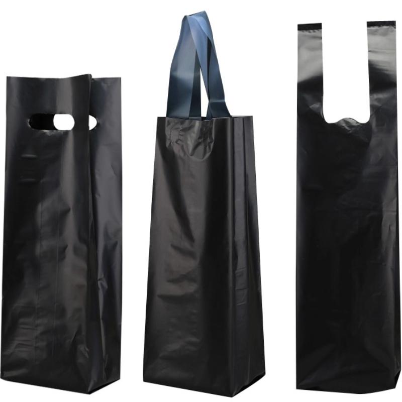 Pojedyncze Opakowanie Plastikowe Torby Tote Torba na Wino Czerwone Dedykowane Torby Opakowaniowe Przenośna Uniwersalna Torba typu carryall Odporna na Zużycie Odporna na Rozciąganie Materiał PE