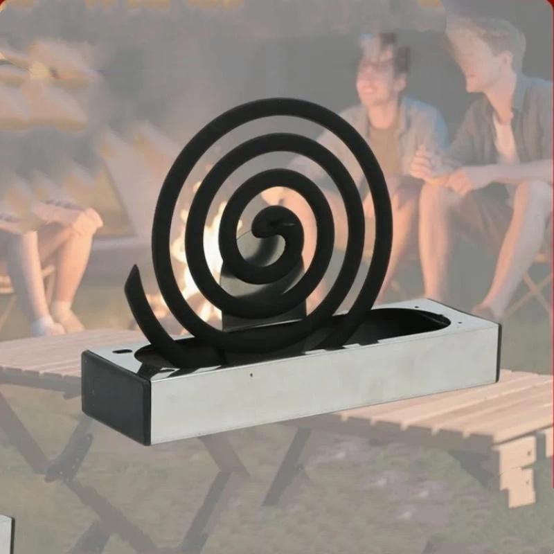 Stainless Steel Mosquito Coil Holder Multi-Use With Ash Catcher Mosquito Repellent Coil Stand Fireproof Mosquito Coil Rack one size