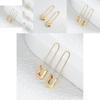 Fashionable Alloy Geometric Pin Earrings Trendy Street Style Jewelry 2022