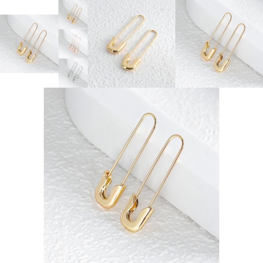 Fashionable Alloy Geometric Pin Earrings Trendy Street Style Jewelry 2022