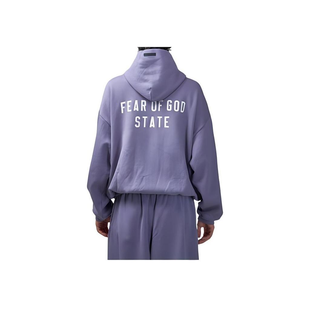 Fear of God Essentials Heavy Fleece Full Zip Hoodie Lavender Men Tops Purple 192BT246247F