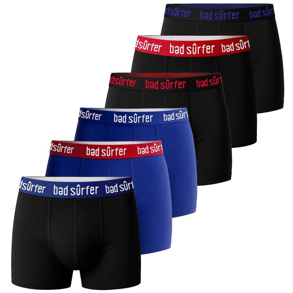 Bad Surfer Zestaw Bokserek Męskich Bawełna Mix Logo 6 Sztuk