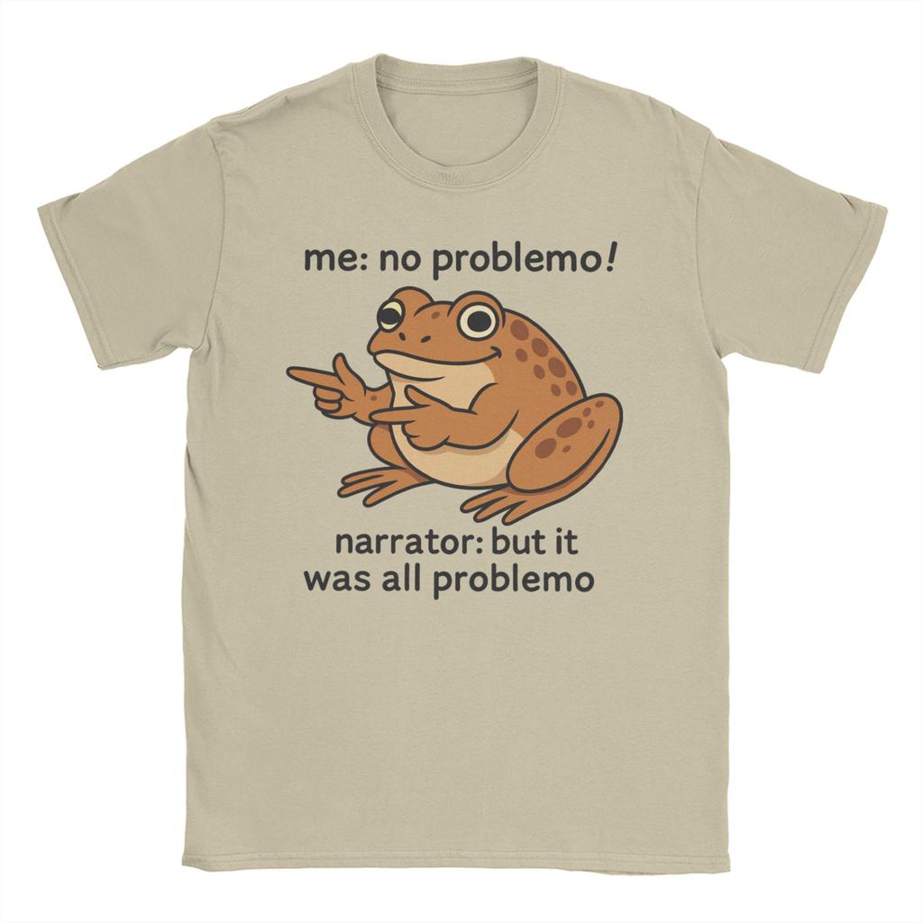 Moi Pas de Problème Narrateur Mais C'était Tout Problème Meme T-shirt pour Hommes Femmes Grenouille Coton T-shirts Col Rond T-shirt 4XL 5XL Hauts