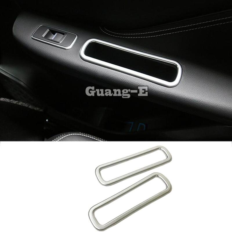 For Jaguar F-PACE FPace 2016 2017 2018 Car Styling Interior Rear Door Cover Panel ide Storage Box Trim Stick