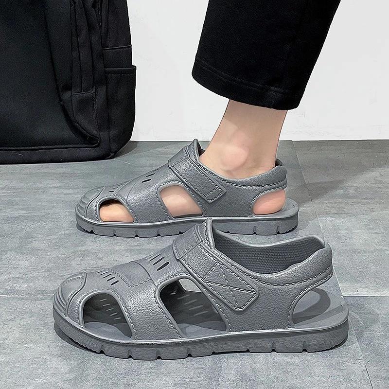 Fashion Ultralight Men's Sandal Height with Platform Non-slip 39 Pvc High Quality Color Descount Open Toe Barefoot Trend 2025 Male Shoe