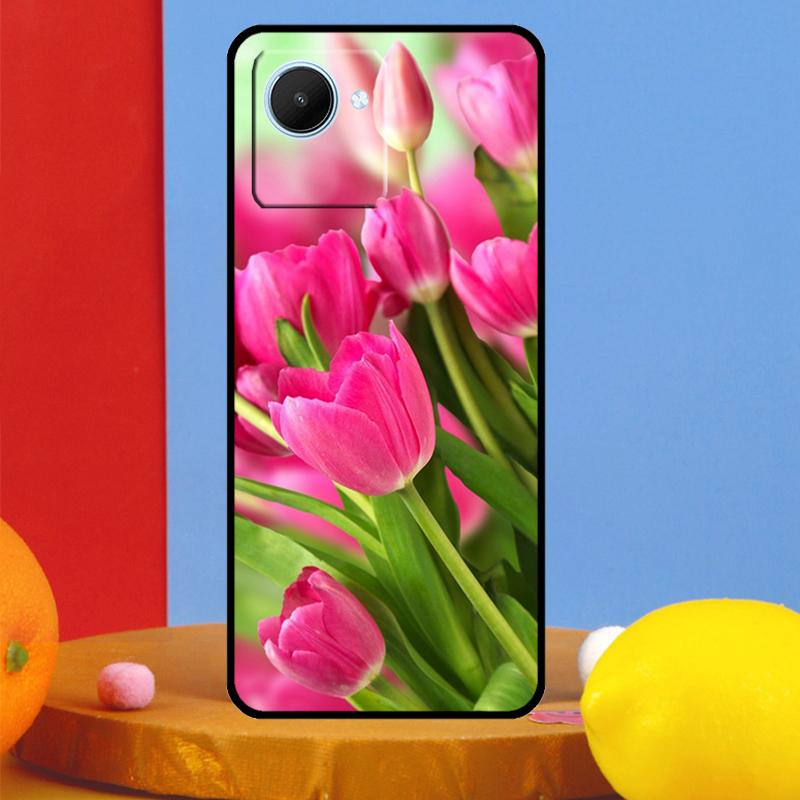 Tulips Flower For Realme GT7 Pro GT6 10 11 12 13 14 15 Pro Plus C55 C67 C63 C61 C53 C35 C65 C75 C71 Case