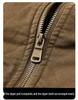 2025 Men's Velvet Jacket: Wear-Resistant, Warm, Detachable Fur Collar, Cotton Coat