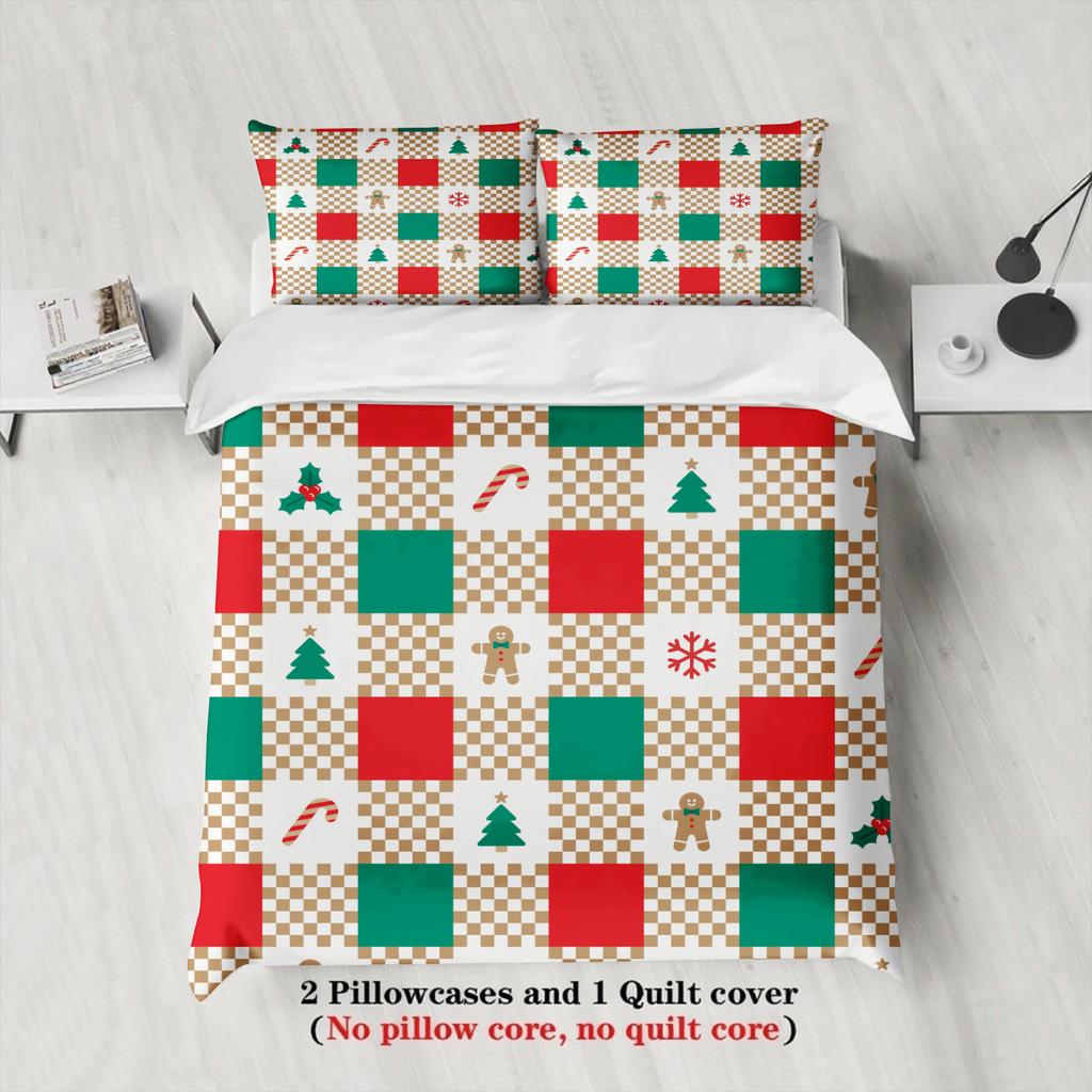 Christmas Bedding Set Christmas Gift Duvet Cover Set Single Twin Queen King Size No Filling Christmas Gift For Home Decor