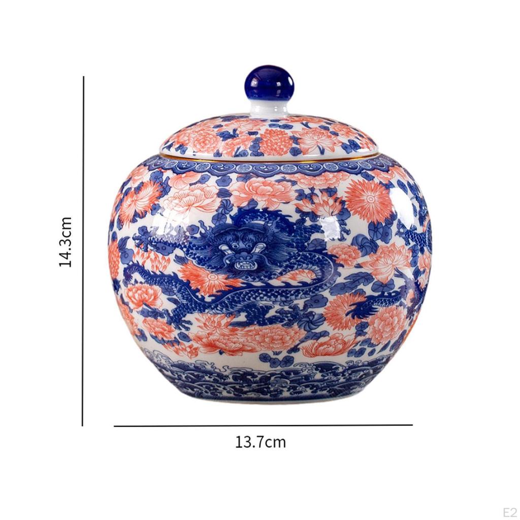 Blau-Weißes Keramik-Teedosen-Set - Aufbewahrungslösung für die Küche