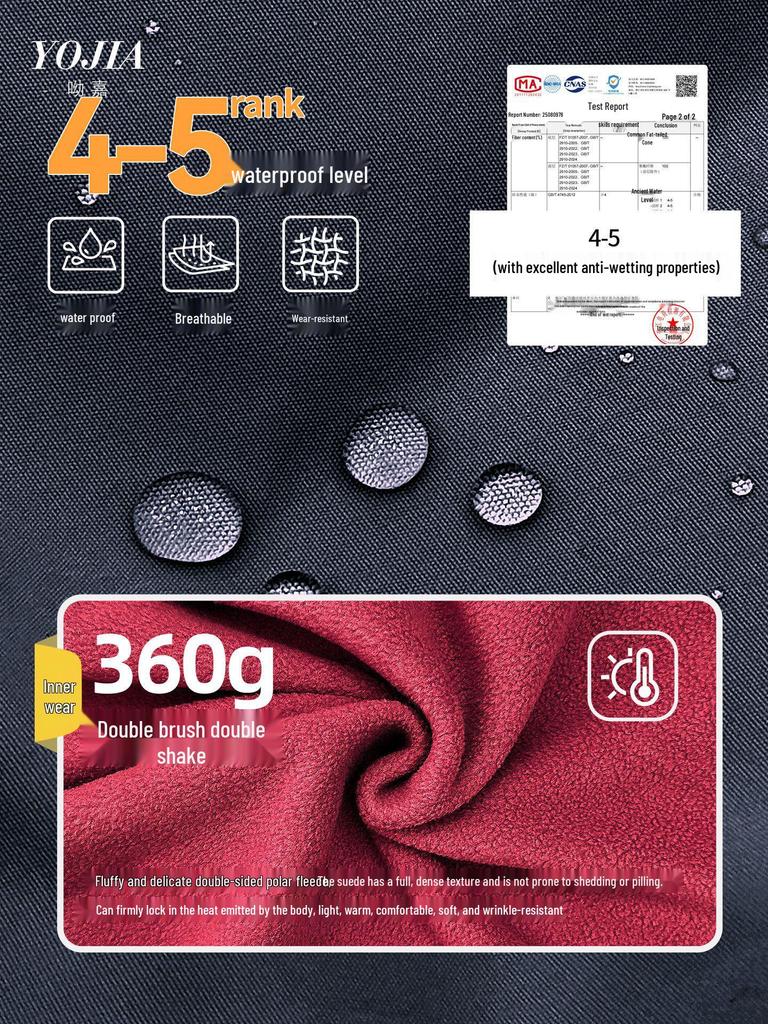 YOJIA Flickors 3-i-1 Avtagbar Vattentät Jacka - Trendig Höst/Vinter 2025 Vindjacka