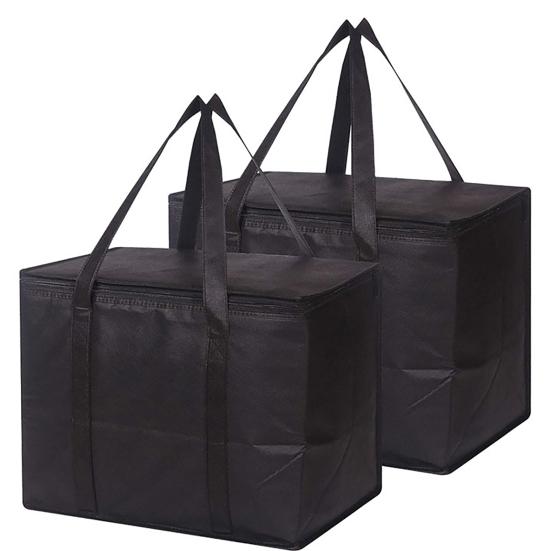 Insulated Grocery Shopping Bag Bento Container with Handle Zipper Closure Large Capacity Thermal Insulation Tote Bag