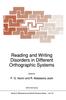 The Reading and Writing Disorders In Different Orthographic Systems : 52 Book