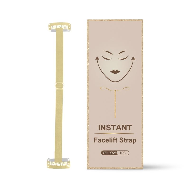 

Adjustable Elastic Face Lift Belt Polyester Slimming Headbands to Minimize Double Chin and Contouring jaw Line жовтий