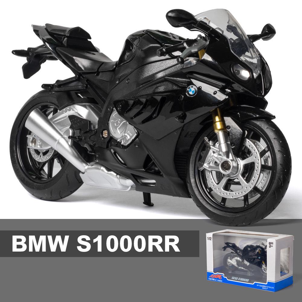 1/12 BMW S1000RR Diecast Motorradmodell Spielzeug Fahrzeugsammlung Motorrad Stoßdämpfer Offroad Motorrad Spielzeug Auto