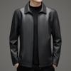 Genuine Leather Jacket for Men In Autumn and Spring, Plush Leather Jacket, Men's Lapel Casual Jacket, Daddy Sheepskin Top