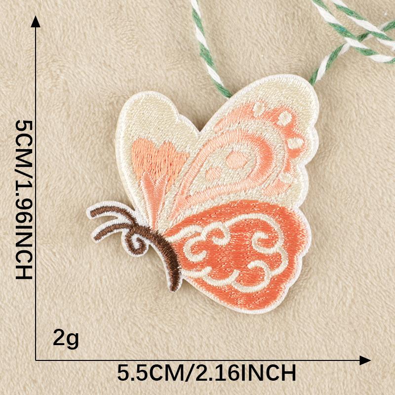 Embroidery label self-adhesive patch cartoon butterfly hand account DIY shoes and hats accessories, national style embroidery cloth sticker