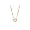 Collier Solitaire - Bijouxia - Ras-de-cou - Oxyde de Zirconium - Plaqué Or 18 Carats - 40 cm