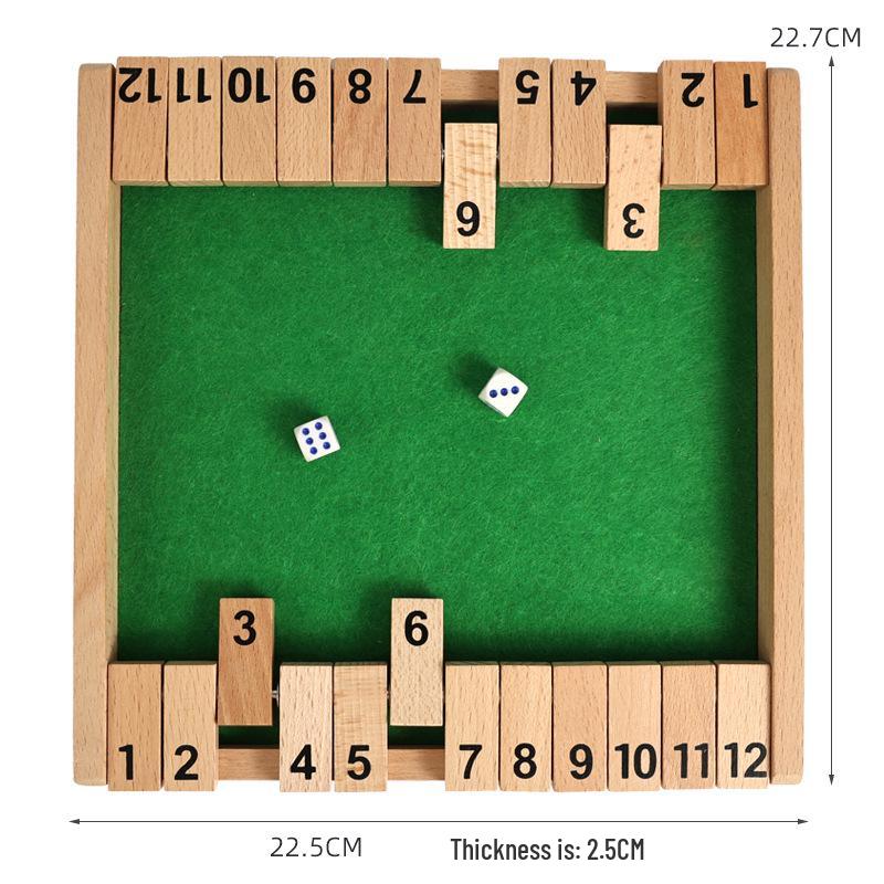 Kids' Wooden Logic Puzzle: Two-Player Number Flip Game for Ages 3+ - Educational & Fun
