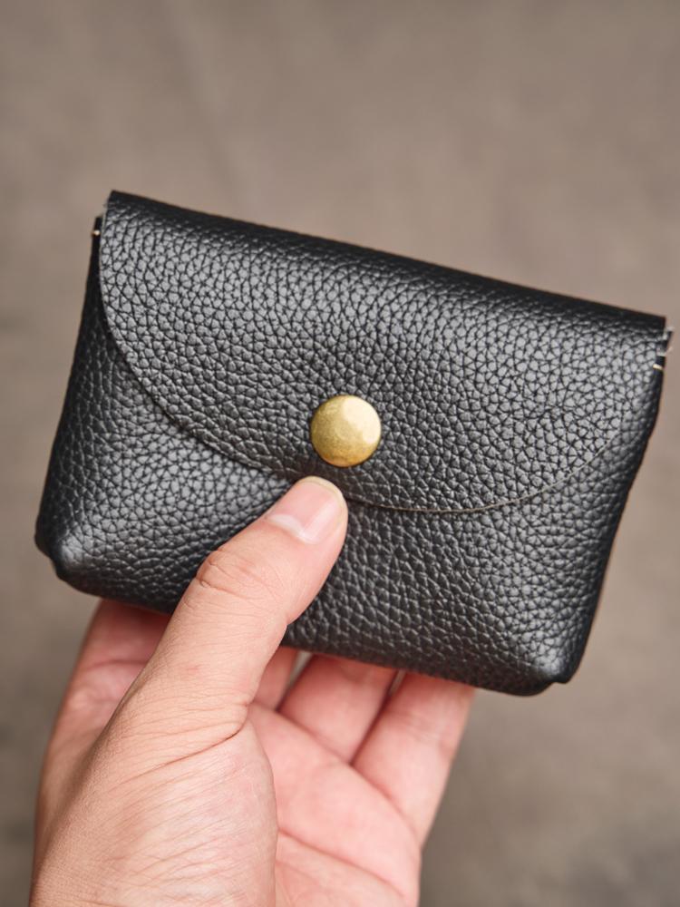Genuine Leather Men s Wallet Double Zip Wallet Women s Wallet Natural Leather Mini Wallet Card Holder Men s Wallet Clutch