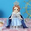 Olhos Atraentes Boneca BJD de 17cm com Roupas Cabelo Longo Vestido Elegante de Princesa Fantasia Bonecas BJD com Peruca Maquiagem Anime