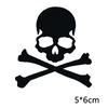 1pc Bike Sticker 5x6cm Fixed Reflective Gear Skeleton Sticker Fluorescent Skull MTB Reflector Decal Accessories Pegatinas