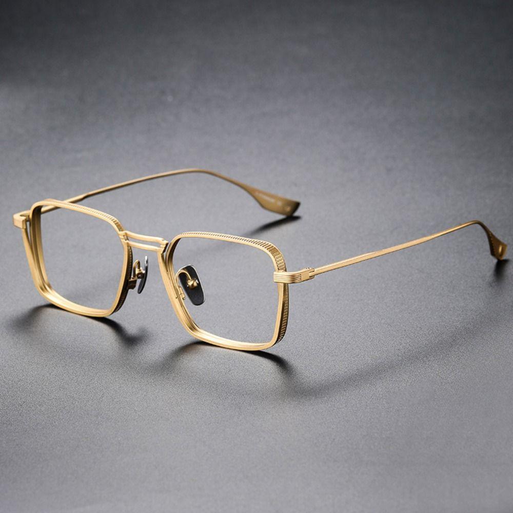 Metal Frame Anti Blue Light Glasses Square Frame Optical Eyeglasses Men's Eyewear  Reading