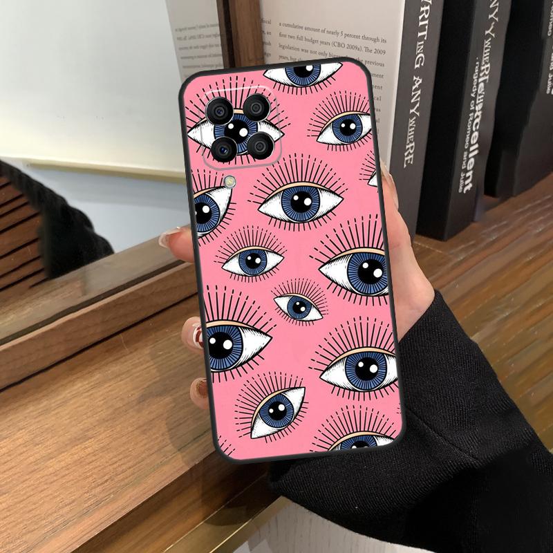 Scary Face Eyes Case For Samsung Galaxy M56 M06 M16 M36 M52 M32 M12 M54 M34 M14 M35 M55 M15 M11 M31 M13 M53