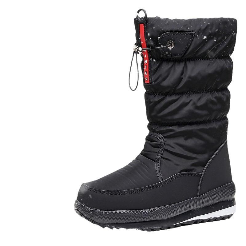 Customized New Northeast Thickened Women's Large-size Warm Medium Cotton Boots, Winter Snow Boots, Non-slip Casual Large Cotton Shoes
