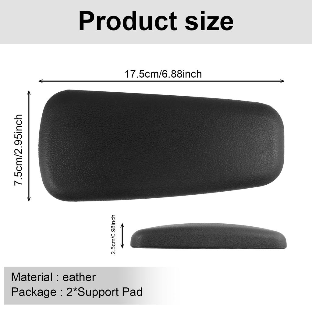 2Pcs Car Armrest Pad Soft Leather Car Knee Cushion Universal Car Door Armrest Pads Car Knee Rest Pad Interior Auto Armrest Pad