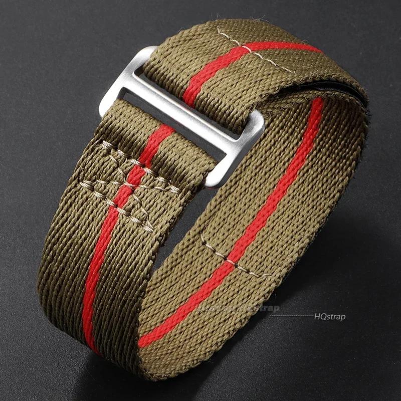 

New Belt 20mm 22mm Nylon Watch Band Universal Wristband Fabric Bracelet for Rolex Replacement Canvas Watch Strap for Tudor 20mm&S зелёный