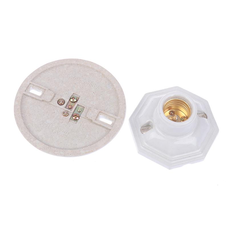 4 Styles High Temperature Resistant All Ceramic Lamp Holder Screw E27 All Copper Core High Quality Ceramic Light Base Holder