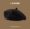 Japanese Retro Woolen Beret Female Face Small Korean Versatile Cartoon Bear Fashionable Temperament Painter Hat
