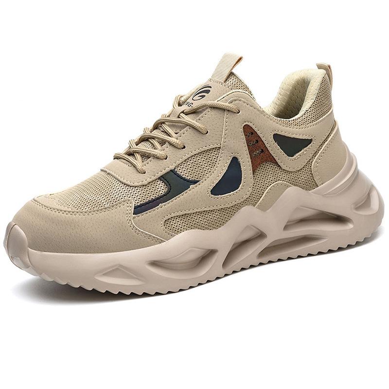 

NYWOOH Men Lightweight Safety Shoes Steel Toe Cap Working Boots Male Mesh Breathable Sneakers Summer Soft Sole Sport Footwear 46