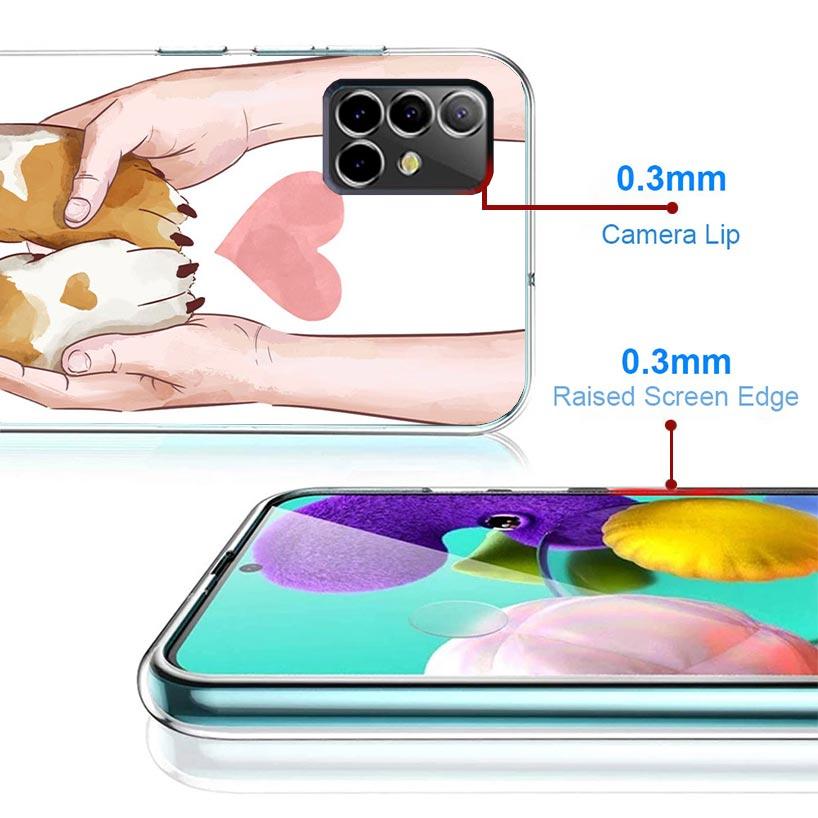 Dog Footprint Paw Cute Case Phone Cover for Samsung Galaxy A16 A15 A14 A13 A56 A55 A54 A53 A36 A35 A34 A33 A26 A25 A24 A23 A05S
