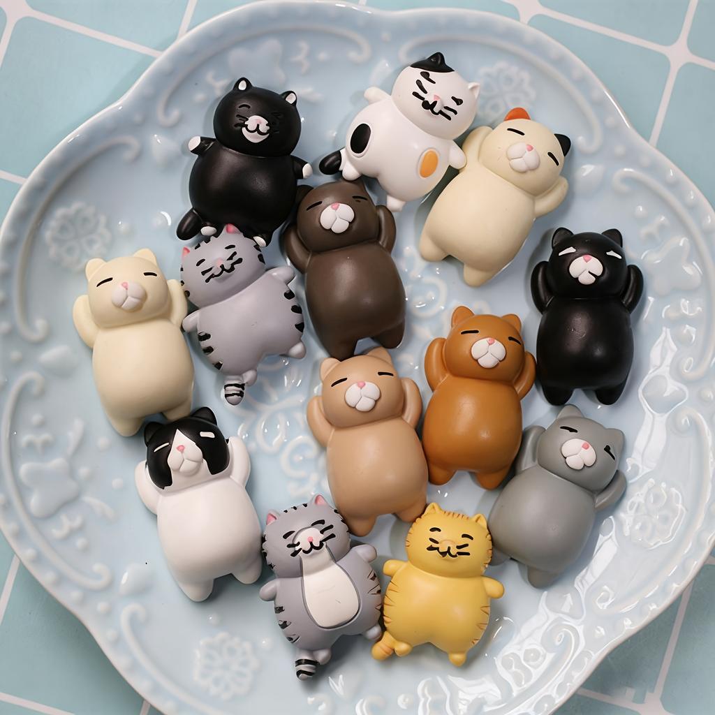 10pcs DIY Refrigerator Magnet Accessories,  Large Assorted Kitten, 4.1*2.5cm, ForPhone Case, Refrigerator, DIY (Without Magnets)