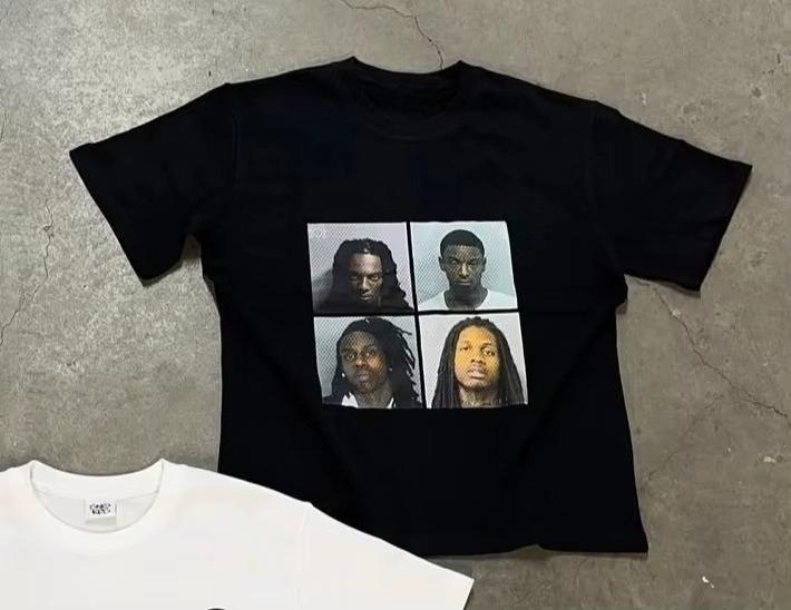 2026 Trendy High Street HipHop Streetwear Harajuku Retro Classic Letter Oversize TShirt Unisex Goth Casual Cotton Y2k Top Unisex